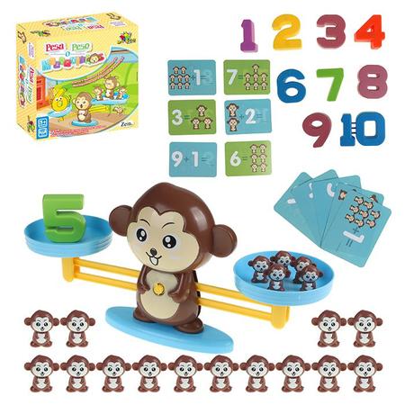 Mingzhe Jogo de matemática de equilíbrio Macaco para contagem de equilíbrio  para meninos e meninas brinquedo número educacional : :  Brinquedos e Jogos