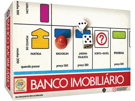 Jogo De Tabuleiro Banco Imobiliario Grande - Estrela - Jogos de Tabuleiro -  Magazine Luiza