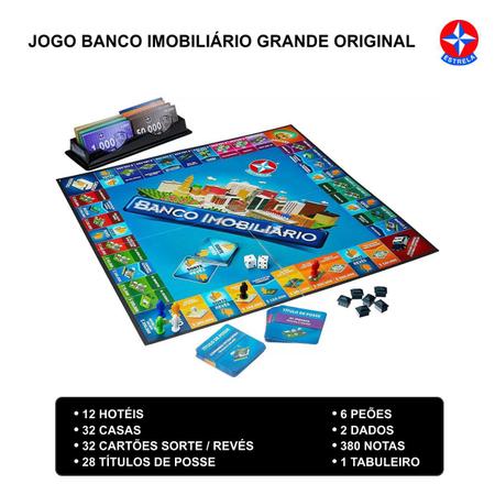 Banco Imobiliario O Jogo De Tabuleiro Tradicional - toys - Jogos de  Tabuleiro - Magazine Luiza