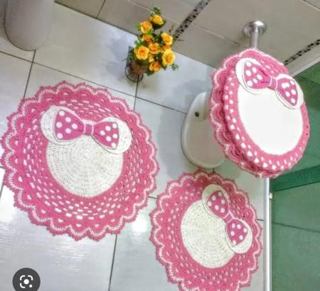 Jogo de cozinha em crochê + Jogo de banheiro em crochê - Variedades Santos  - Acessórios para Banheiro - Magazine Luiza