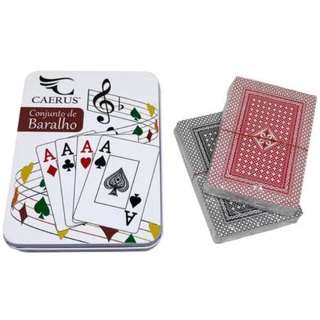 Baralho Jogos De Cartas Plástico C/ 108 Cartas Resistente Para Jogar Com  Amigos e Família Diversão