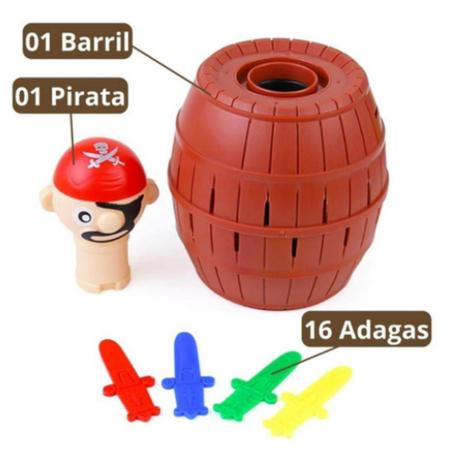 Imagem de Jogo Barril do Pirata Grande 18x13 Brinquedo Infantil