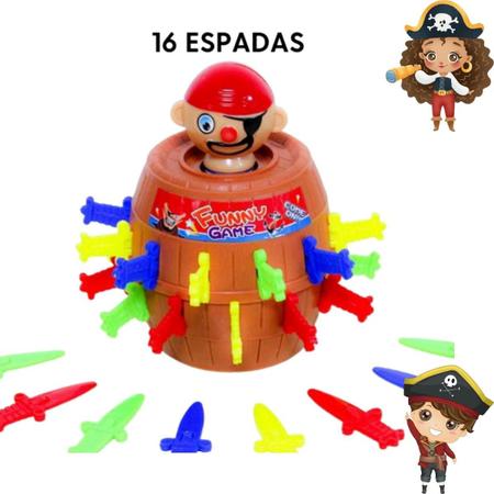 Imagem de Jogo Barril do Pirata Grande 18x13 Brinquedo Infantil