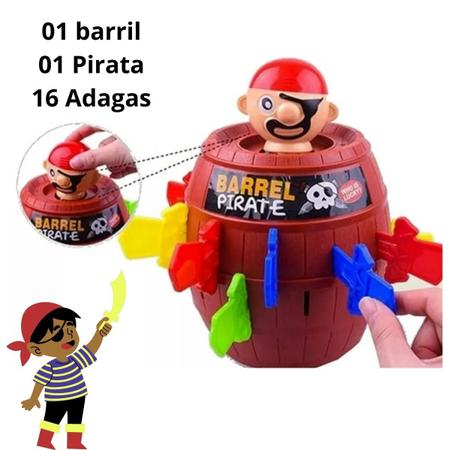 Imagem de Jogo Barril do Pirata Grande 18x13 Brinquedo Infantil