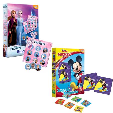 Jogo Bingo Frozen Infantil Disney Toyster Oferta 24 Peças - Loja