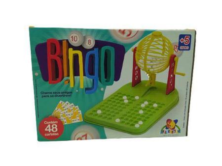 Bingo 24 Cartelas Com Globo Giratório 90 Bolinhas Brinquedo Infantil -  Zelar - Jogo Bingo Infantil - Magazine Luiza