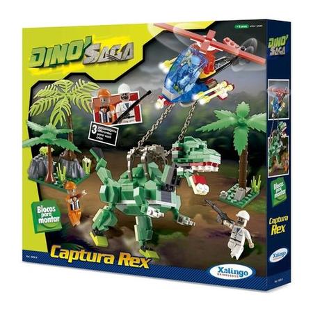 Jogo Bloco De Montar Dino Saga Captura Rex - Xalingo - Brinquedos de Montar  e Desmontar - Magazine Luiza