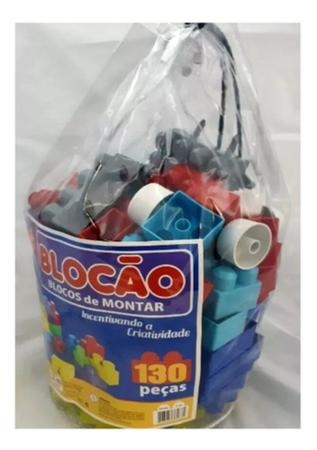 Imagem de Jogo Bloco Mini Toys Blocão Com 130 Peças