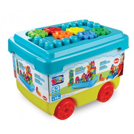 Kit Brinquedo Bebe 1 Ano Carrinho Puxar Blocos de Montar Didatico  Pedagogico Educativos Interativo Jogos de Encaixe - DISMAT - Jogos  Educativos - Magazine Luiza