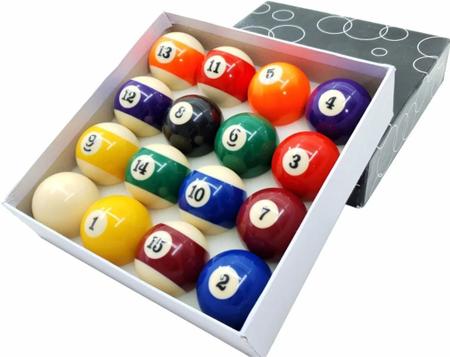 Jogo de bolas de bilhar numeradas de 50 mm com bolão