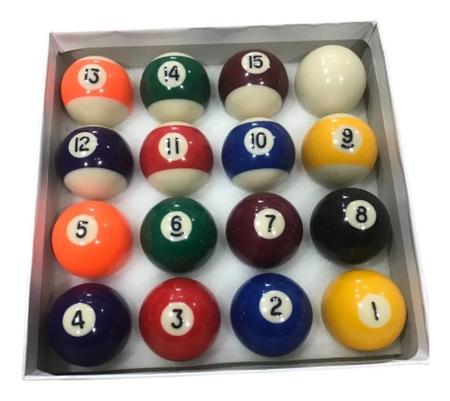 Jogo De Bilhar Com 16 Bolas De Sinuca 54mm Tamanho Oficial - Billiard -  Estojo para Bolas de Sinuca / Bilhar - Magazine Luiza