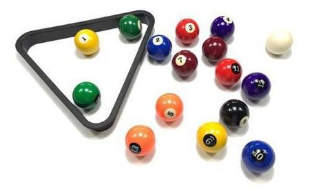 Jogo de Bolas de Bilhar Snooker Hyper Com 15 Bolas Númeradas + 1 Branca 54  Mm