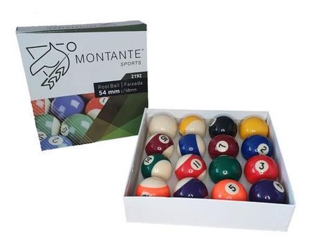 Jogo de Bolas de Sinuca Faixadas 54mm – Montante Sports