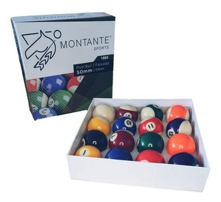 Jogo de Bolas de Sinuca Faixada 50mm – Montante Sports