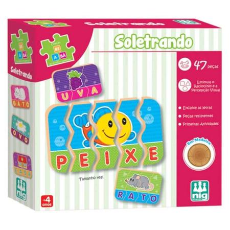 Brinquedo Educativo Didático O Que Eu Como? Coleção Madeira Be A