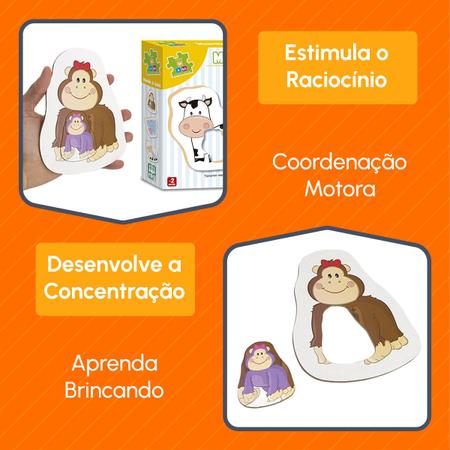 Brinquedo Educativo Quebra Cabeça Infantil Bebes Madeira