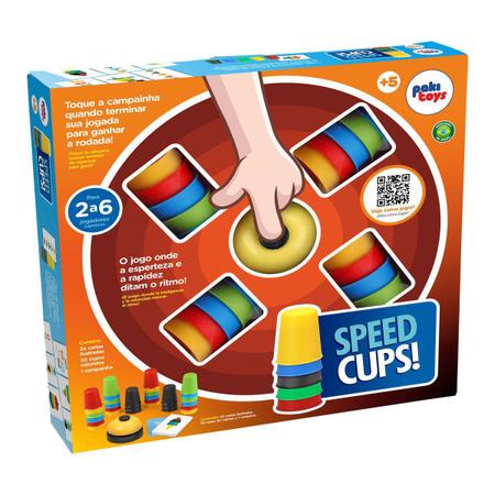 Jogo Brinquedo Infantil Speed Cups Copos Coloridos E Cartas - PAKITOYS -  Jogo Bingo Infantil - Magazine Luiza