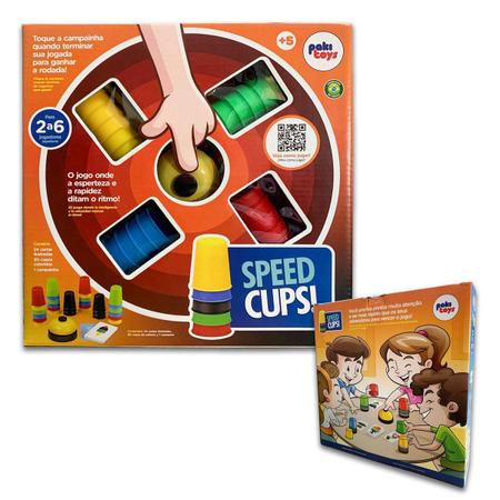 Jogo Brinquedo Infantil Speed Cups Copos Coloridos E Cartas - PAKITOYS -  Jogo Bingo Infantil - Magazine Luiza