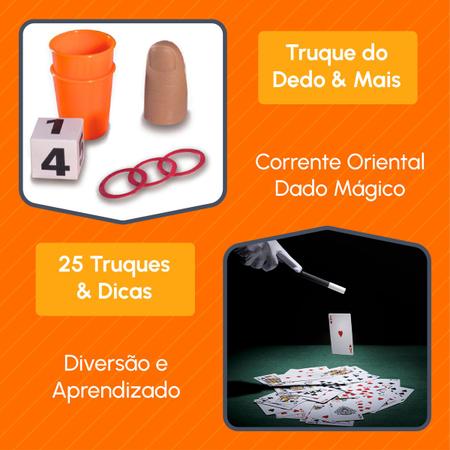 Jogo truque de magicas educativo tabuleiro com dicas + 7 anos em