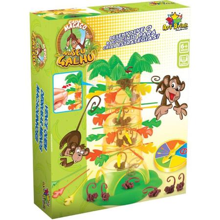 Jogo Cada Macaco No Seu Galho Brinquedo Infantil Pequeno - Art Brink -  Outros Jogos - Magazine Luiza