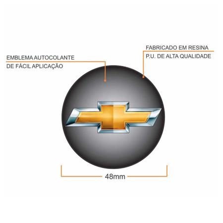 Imagem de Jogo Calota Aro 15 Europa Premium Chevrolet GM + Emblema Resinado + Tampa Ventil Cromada