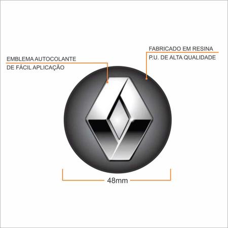 Imagem de Jogo Calota Aro 15 Logan Sandero 2020 Renault + Emblema Resinado + Tampa Ventil + Capa Parafuso