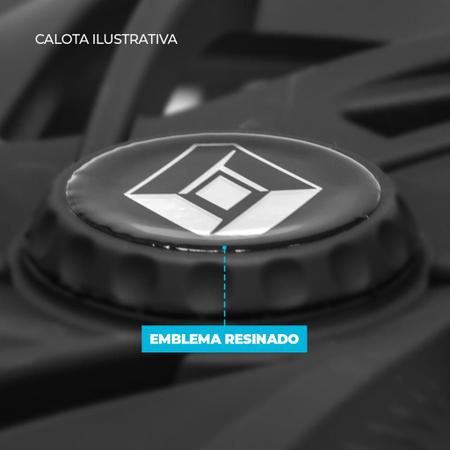 Imagem de Jogo Calota Esportiva Renault Clio aro 13 DS4 Preta Brilhante