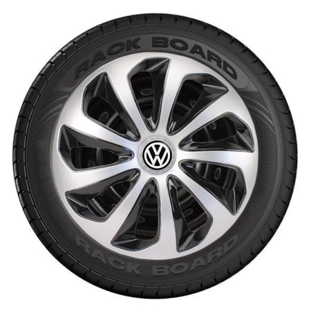 Imagem de Jogo Calotas Esportivas Velox Silver Black Aro 13 Volkswagen