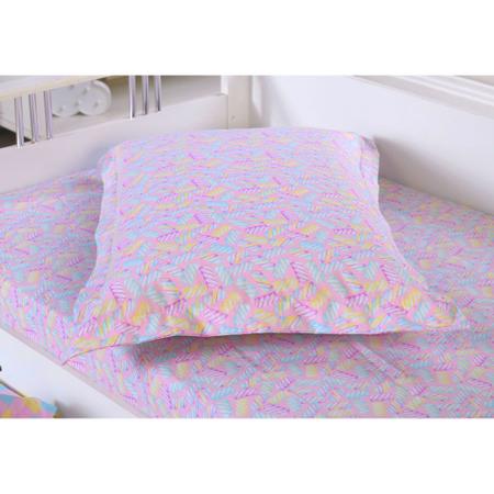 Imagem de Jogo Cama Lençol Lolli Solteiro Infantil Micropercal 180 Fios 2 Peças - Marshmallow Rosa