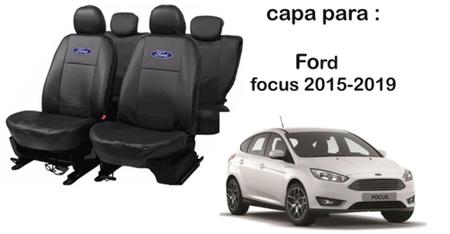 Imagem de Jogo Capas Couro Ford Focus 2012-2015 + Volante e Chaveiro - Personalização Única