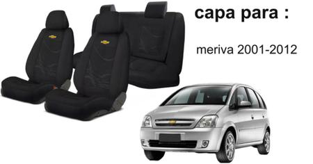 Imagem de Jogo Capas Tecido Inovadoras para Assentos Meriva 2001+2012 + Volante + Chaveiro GM