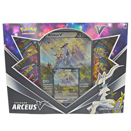 Pokemon coleção com figura arceus v