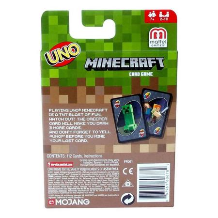 Jogo Cartas UNO Minecraft Inglês - Mattel - Game Games - Loja de