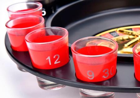 JOGO CASSINO ROLETA SHOT 16 COPOS BEBIDAS DRINK