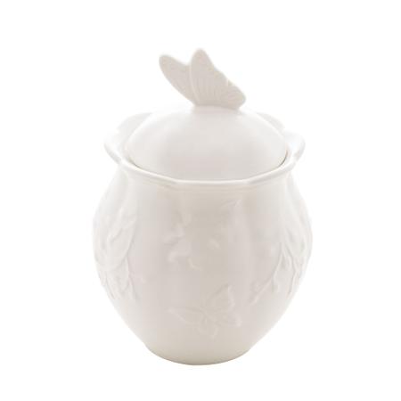 Jogo Chá E Café Porcelana Branco Butterfly 3 Pçs Envio Já