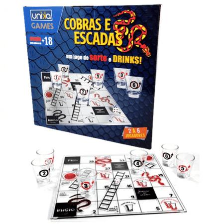 Modelo de jogo de tabuleiro cobras e escadas