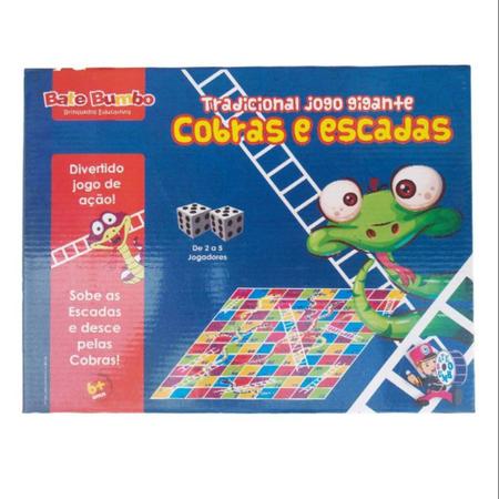 Jogo cobras e escadas gigante - BATE BUMBO - Jogos Educativos