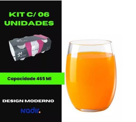 Jogo Copos sm Aruba Long Drink 465ml 6 Peças Nadir