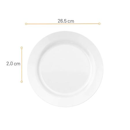 Imagem de Jogo com 12 pratos rasos 27cm menu opaline