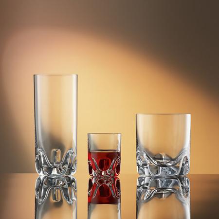 Imagem de Jogo com 2 Copos De Cristal Para Whisky 410 ml Linha Trio Bohemia