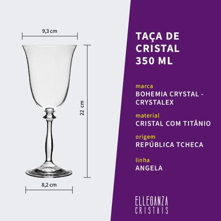 Imagem de Jogo Com 24 Taças De Cristal da Linha Angela Bohemia