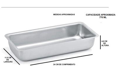 Imagem de Jogo Com 3 Forma Assadeira Tabuleiro Para Pão Bolo Cuca Gelo Alumínio Polido 3 Tamanhos 1, 2, 3