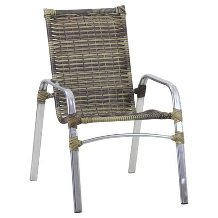 Imagem de Jogo com 4 Cadeiras e Mesa Emily em Aluminio para Piscina, Varanda e Área - Trama Original