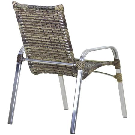 Imagem de Jogo com 4 Cadeiras e Mesa Emily em Aluminio para Piscina, Varanda e Área - Trama Original