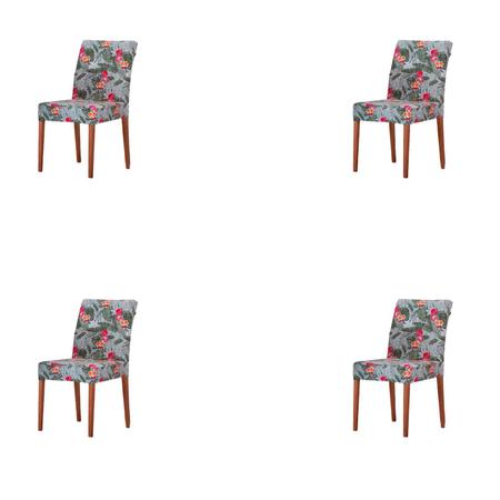 Imagem de Jogo Com 4 Capas de Cadeira em Malha Helanca Adomes Tropical