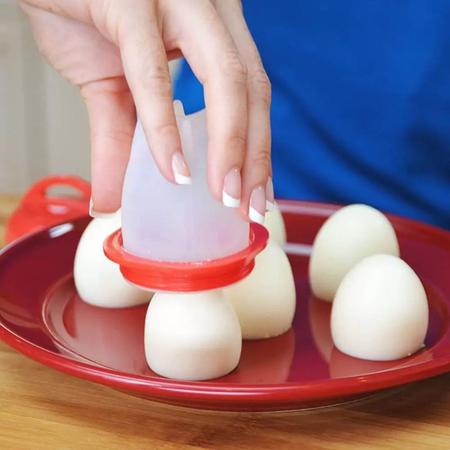 Jogo Com 4 Formas Para Cozinhar Ovos Magic Egg Em Silicone