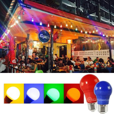 Imagem de Jogo Com 4 Lâmpadas LED E27 Para Decoração de Bares, Baladas Festas Jardim 7w Cor Amarelo E277W
