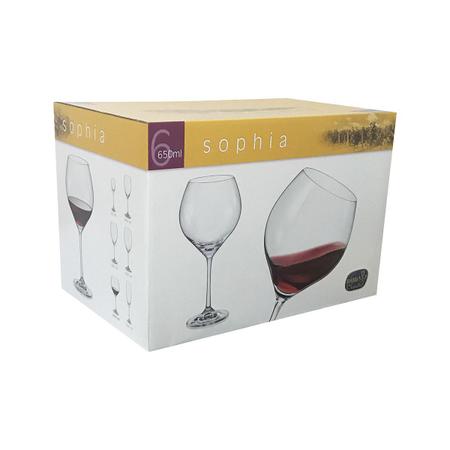 Imagem de Jogo com 6 Taças de Cristal Para Vinho Bourgogne ou Gin 650 ml Sophia Bohemia