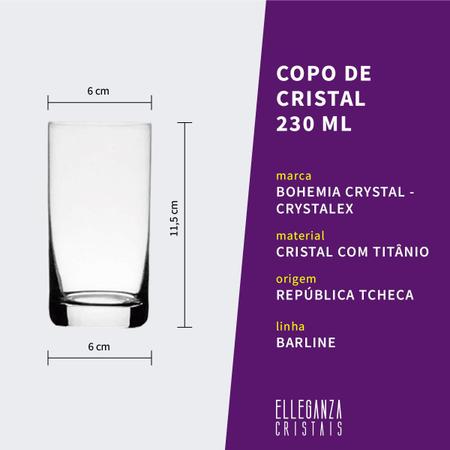 Imagem de Jogo com Decanter Tipo Garrafa 1200 ml e Copos de Cristal 230 ml Bohemia