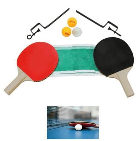 Imagem de Jogo Completo Tenis De Mesa Ping Pong Raquete Bolinha Rede